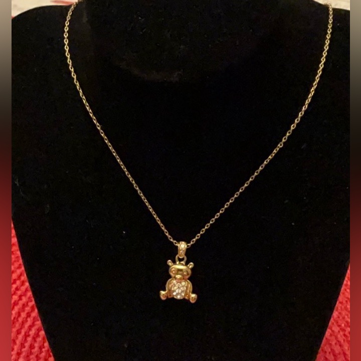 Natalia V Collister Cz Teddy Necklace